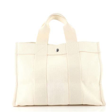 hermes bora bora tote|HERMES Canvas Bora Bora Tote PM Eucalyptus .